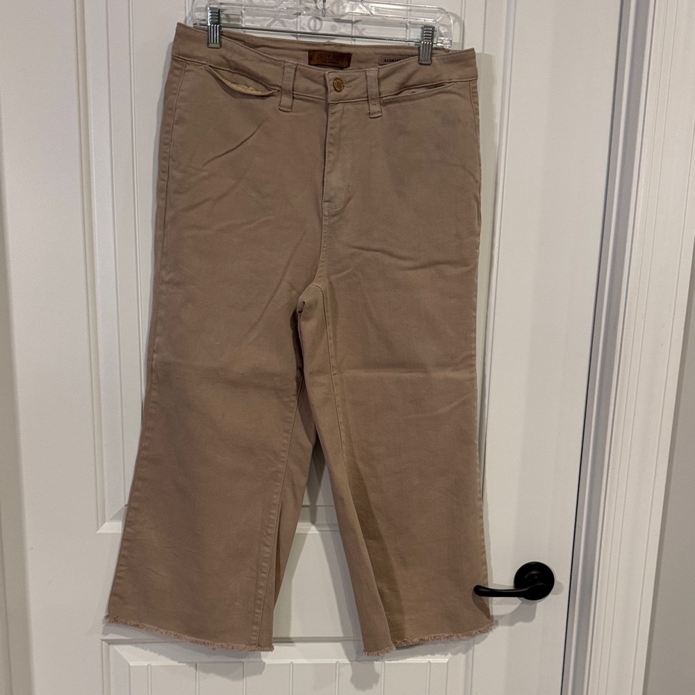 Judy Blue Tan Flare Cropped Women’s Jeans